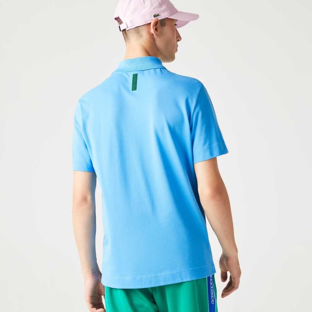 Blue Lacoste Movement Ultra Light Pique Polo | EIQBLO-402