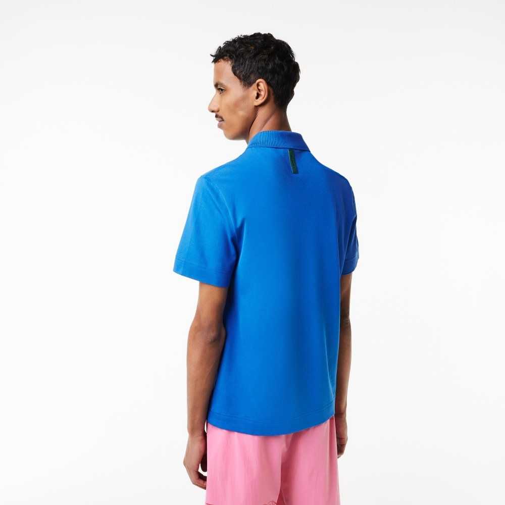 Blue Lacoste Movement Ultra Light Pique Polo | OEKXYG-345