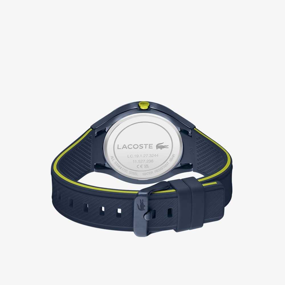 Blue Lacoste Ollie 3 Hands Watch Blue Silicone | CFWMVR-840