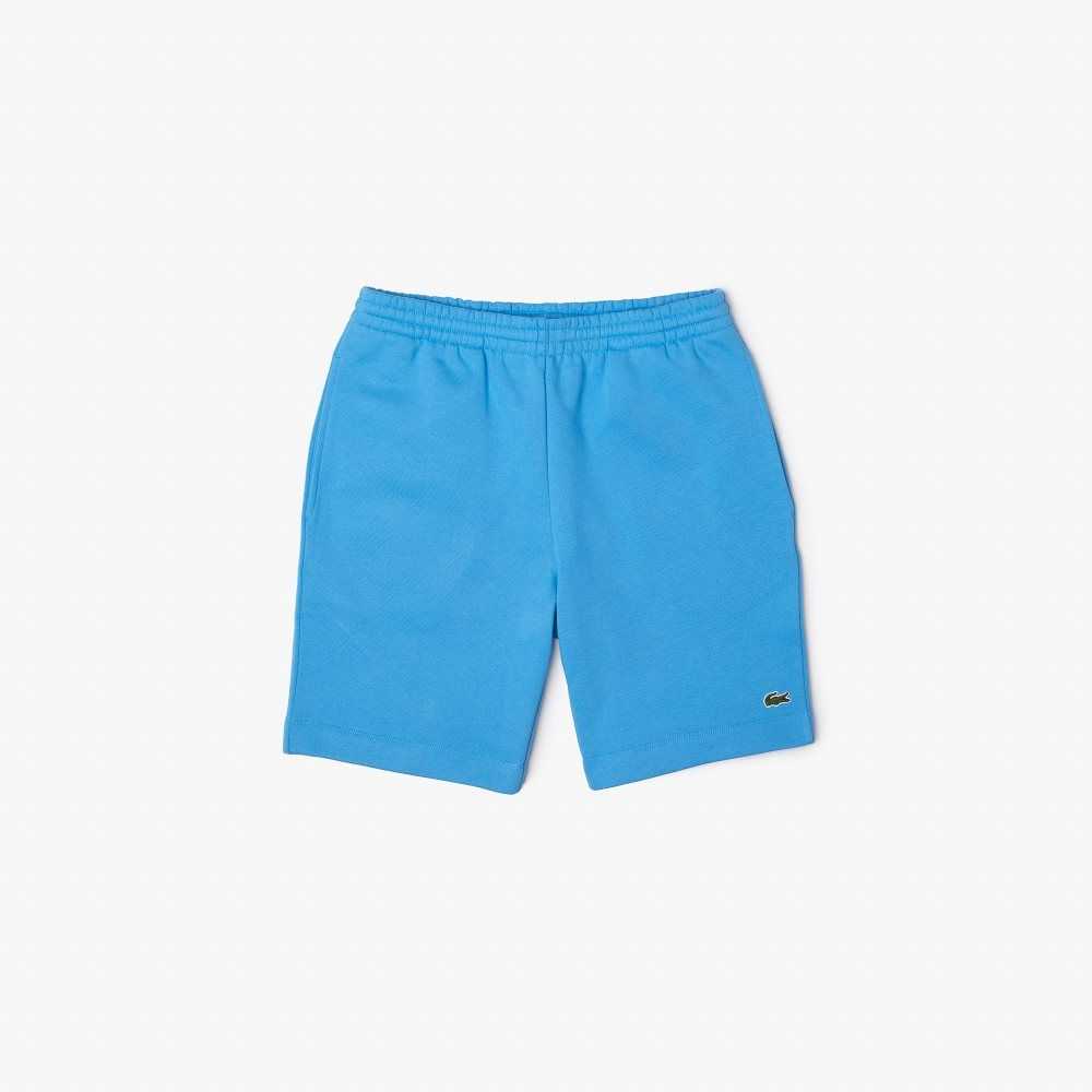 Blue Lacoste Organic Brushed Cotton Fleece Shorts | JPGXSL-674