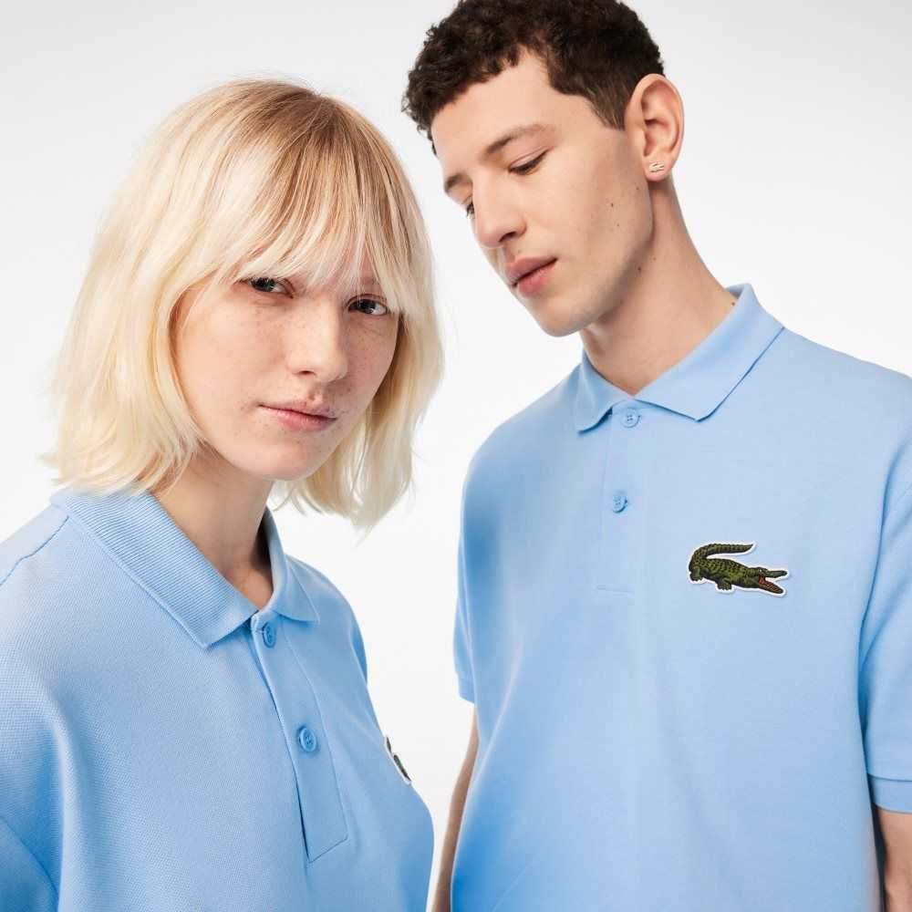 Blue Lacoste Original L.12.12 Loose fit 80's crocodile Polo | BNALGI-093