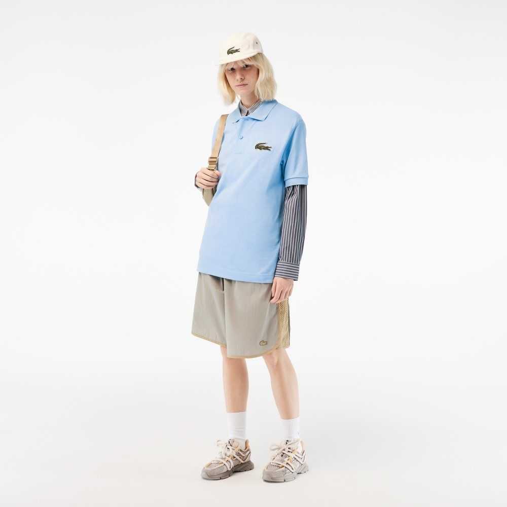 Blue Lacoste Original L.12.12 Loose fit 80's crocodile Polo | GZQRLK-106