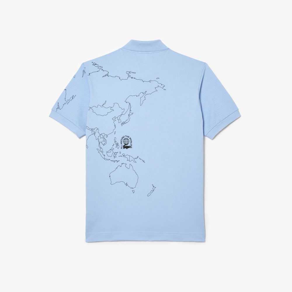 Blue Lacoste Original L.12.12 Planisphere Polo | NGYMQA-539