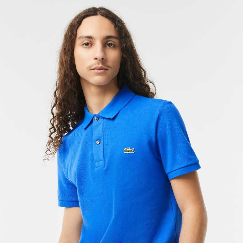 Blue Lacoste Original L.12.12 Slim Fit Petit Pique Cotton Polo | CISEKV-256