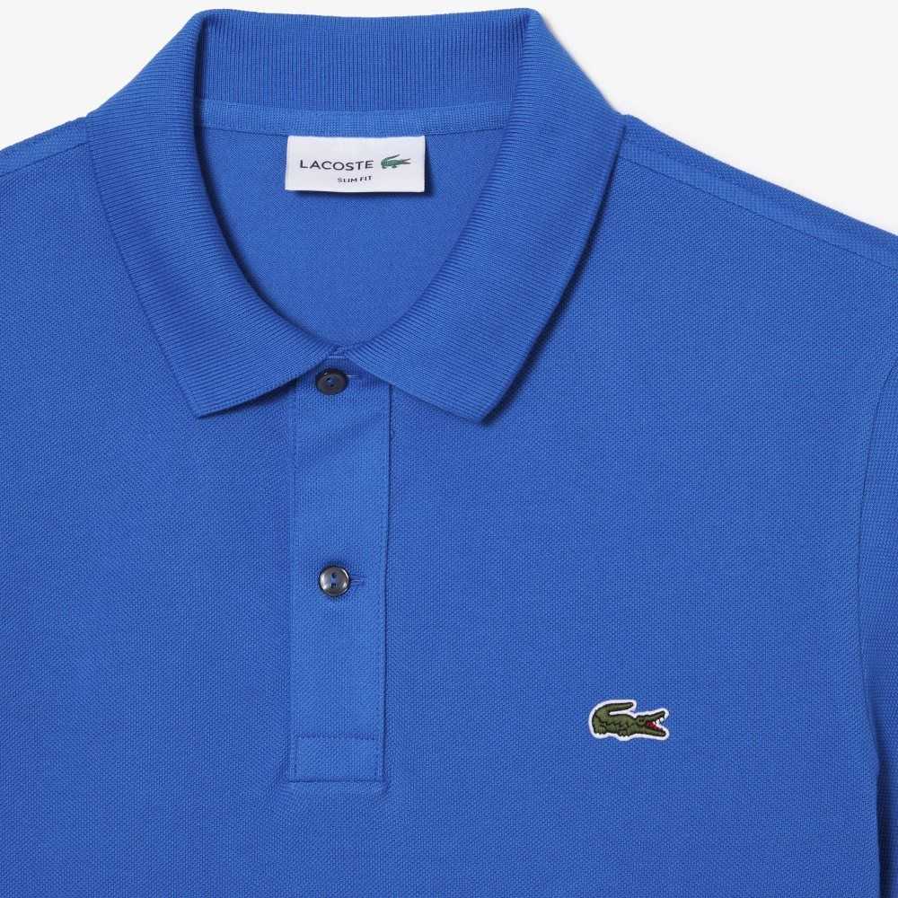 Blue Lacoste Original L.12.12 Slim Fit Petit Pique Cotton Polo | CISEKV-256