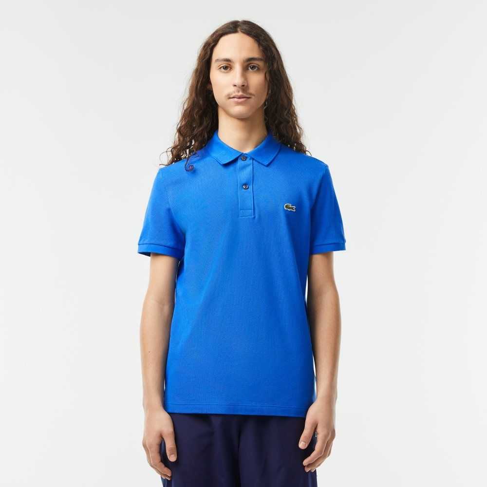 Blue Lacoste Original L.12.12 Slim Fit Petit Pique Cotton Polo | CISEKV-256