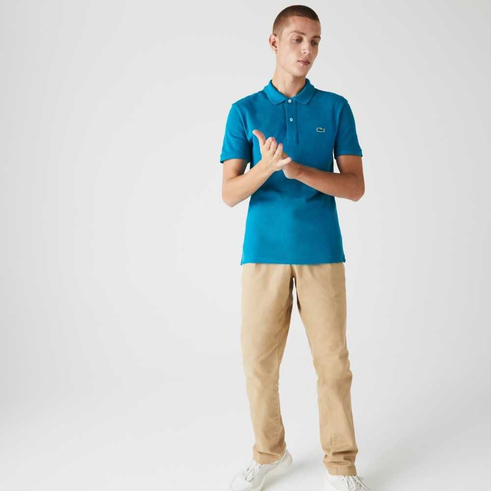 Blue Lacoste Original L.12.12 Slim Fit Petit Pique Cotton Polo | PIFJAX-951