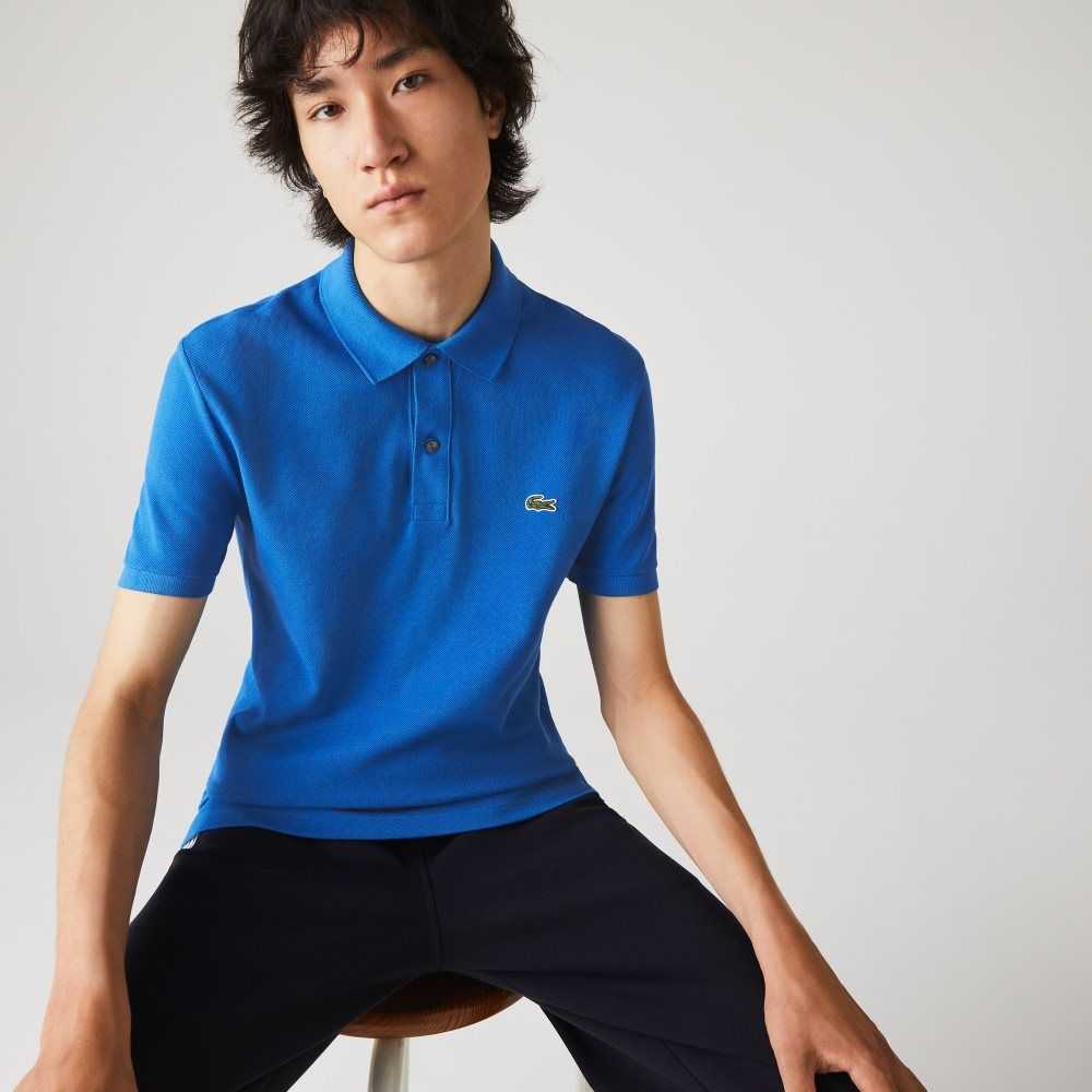 Blue Lacoste Original L.12.12 Slim Fit Petit Pique Cotton Polo | VOJYLZ-179