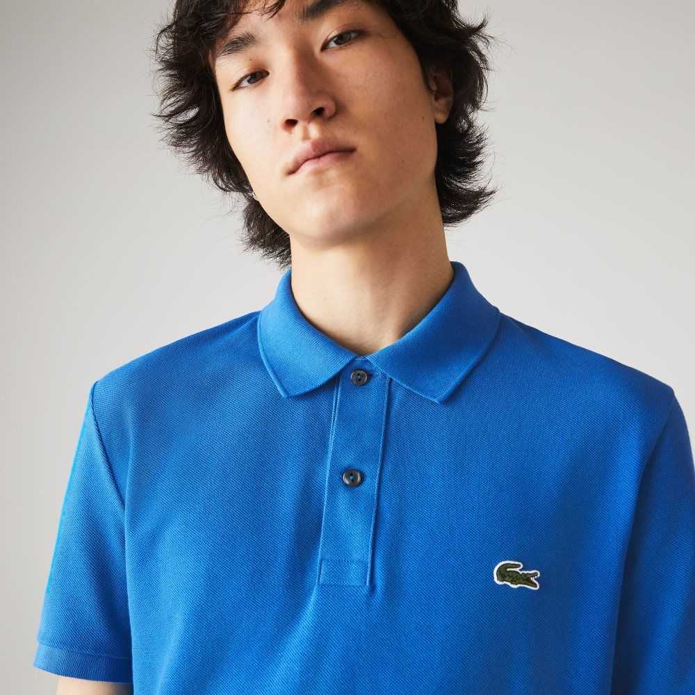 Blue Lacoste Original L.12.12 Slim Fit Petit Pique Cotton Polo | VOJYLZ-179