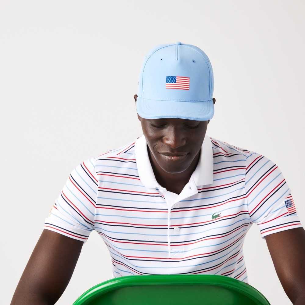 Blue Lacoste Presidents Cup SPORT American Flag Adjustable Cap | EBAWQT-750