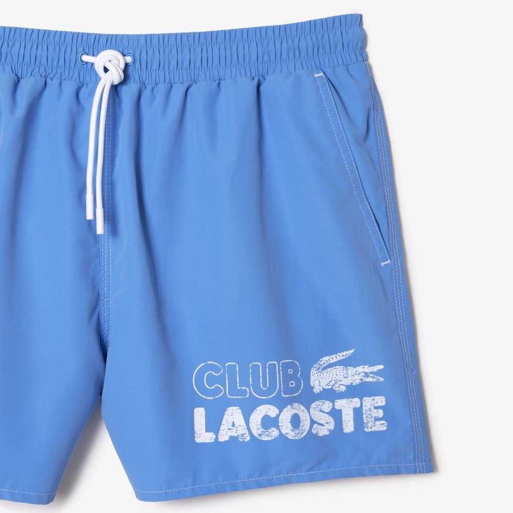 Blue Lacoste Quick-Dry Swim Trunks with Integrated Lining | LRJXQO-749