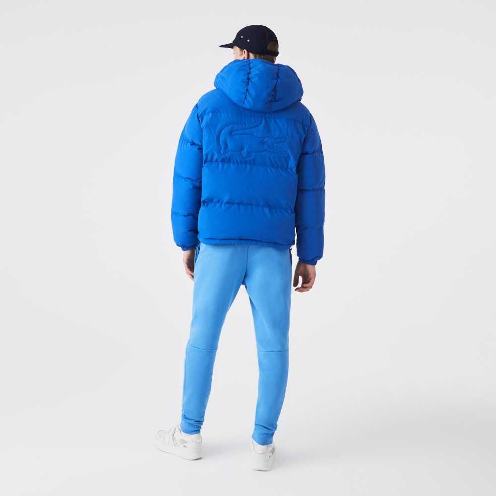 Blue Lacoste Quilted Water-Repellent Jacket | MEYZOR-496