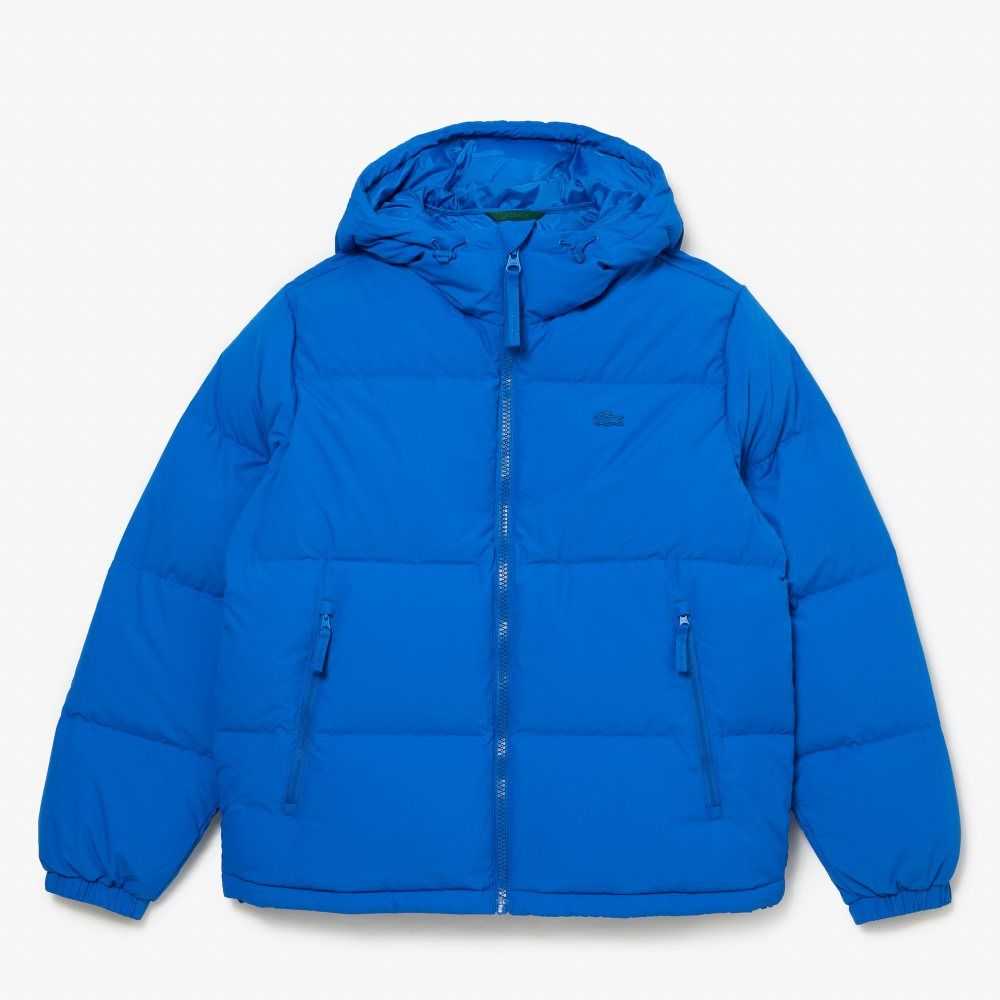 Blue Lacoste Quilted Water-Repellent Jacket | MEYZOR-496