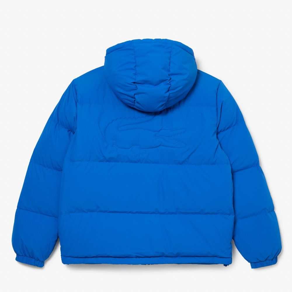 Blue Lacoste Quilted Water-Repellent Jacket | MEYZOR-496