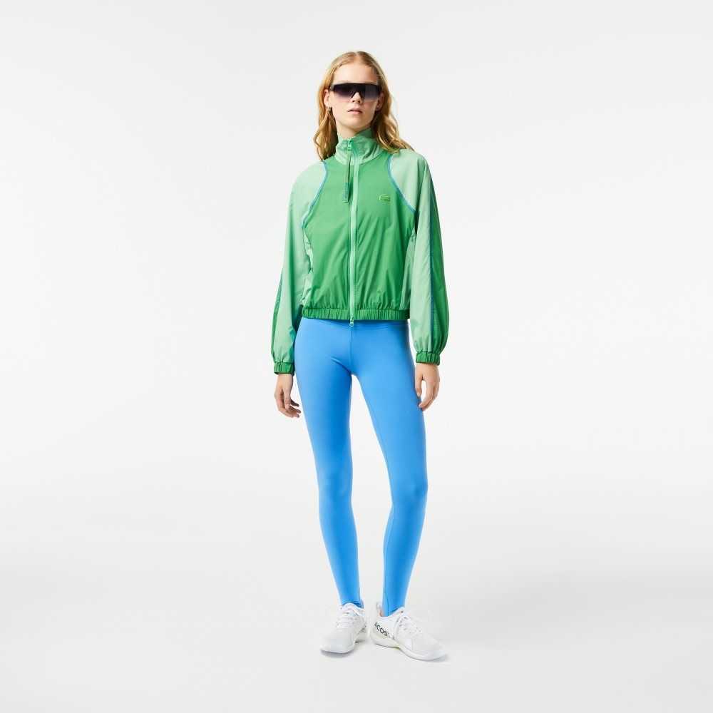 Blue Lacoste Recycled Polyester Tapered Leggings | GAPNOZ-862