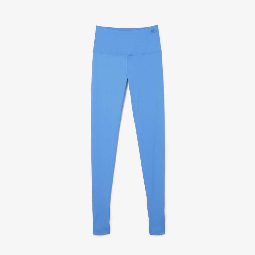 Blue Lacoste Recycled Polyester Tapered Leggings | GAPNOZ-862