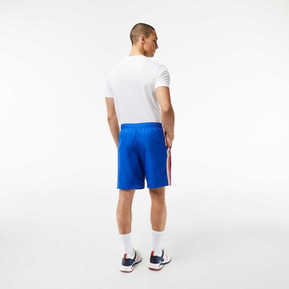 Blue Lacoste Recycled Polyester Tennis Shorts | VQEFJN-750