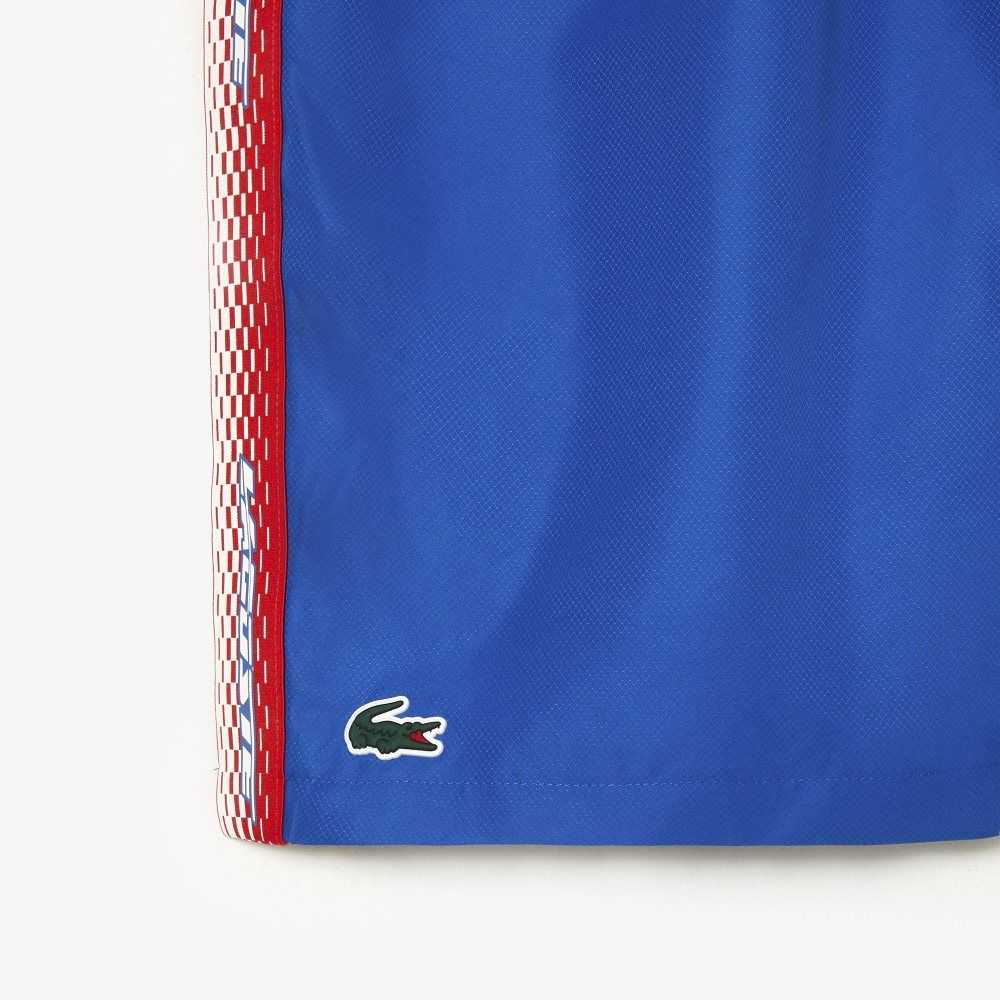 Blue Lacoste Recycled Polyester Tennis Shorts | VQEFJN-750