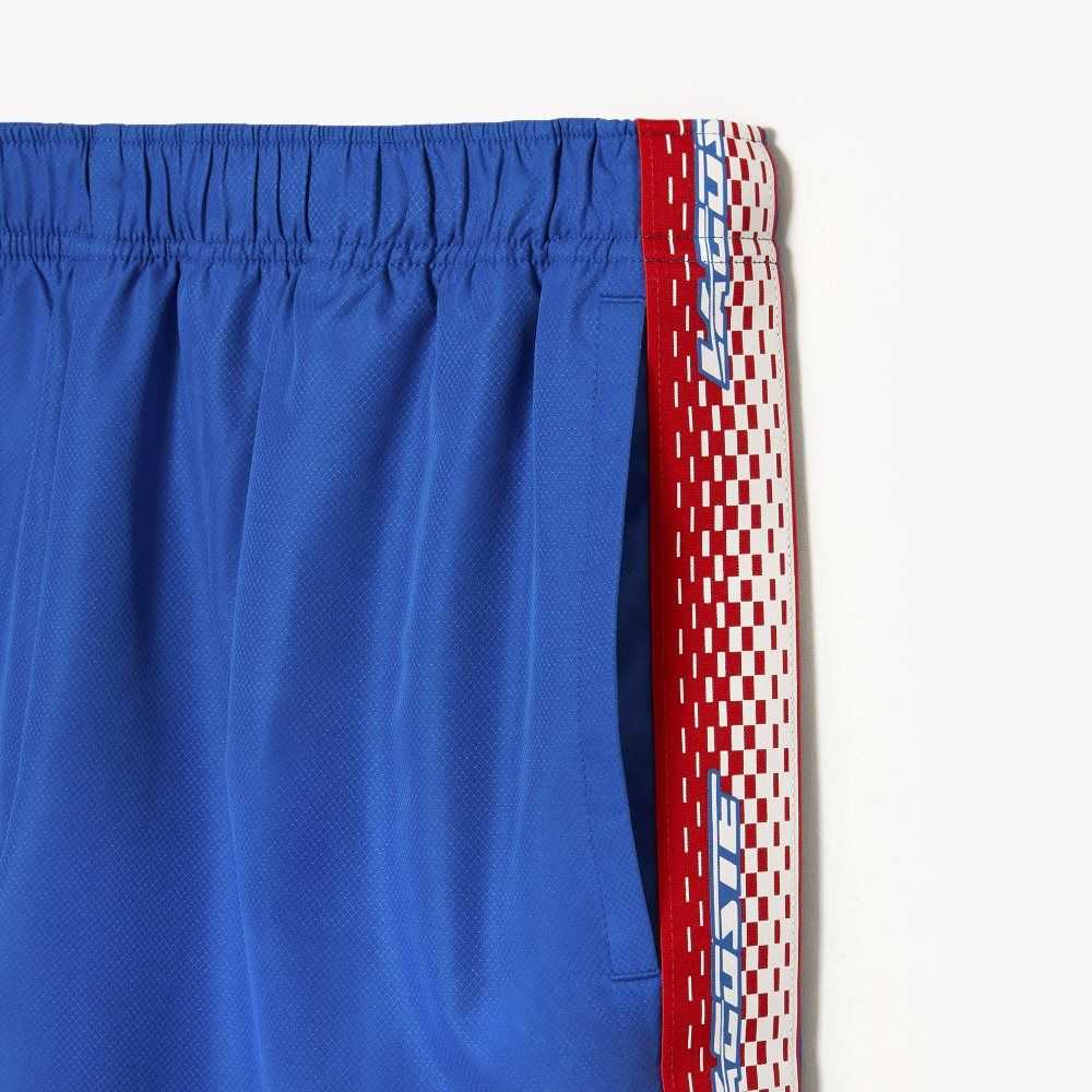 Blue Lacoste Recycled Polyester Tennis Shorts | VQEFJN-750