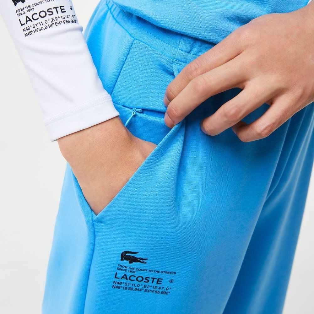 Blue Lacoste Reflective Print Shorts | PGCQZX-134