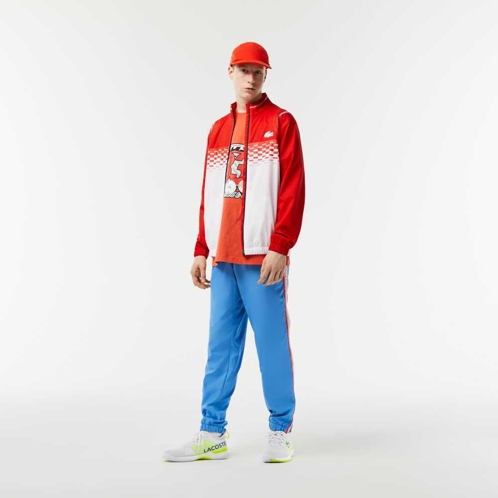 Blue Lacoste Regular Fit Track Pants | WFYXOH-534