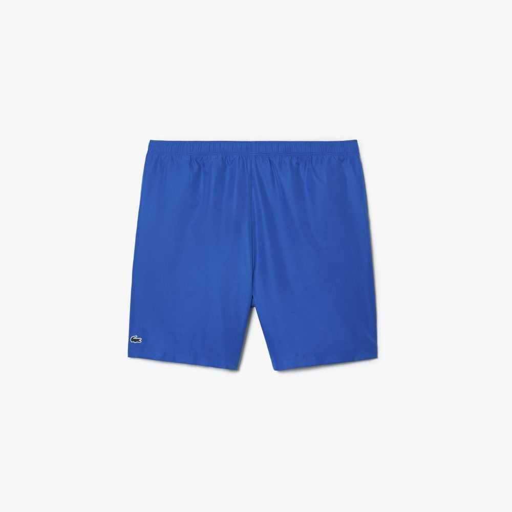 Blue Lacoste SPORT Big Fit Logo Stripe Shorts | JNDHQW-293