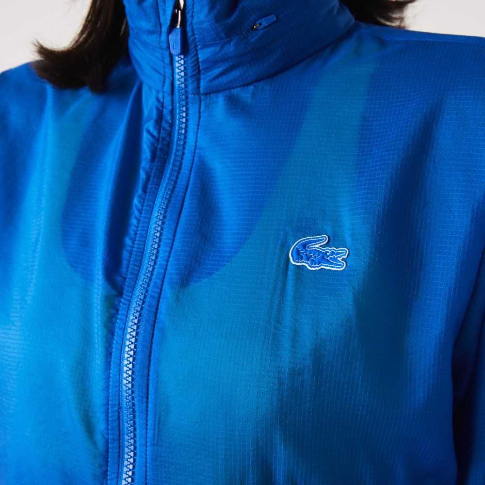 Blue Lacoste SPORT Packable Water-Repellent Jacket | QWOYNK-849