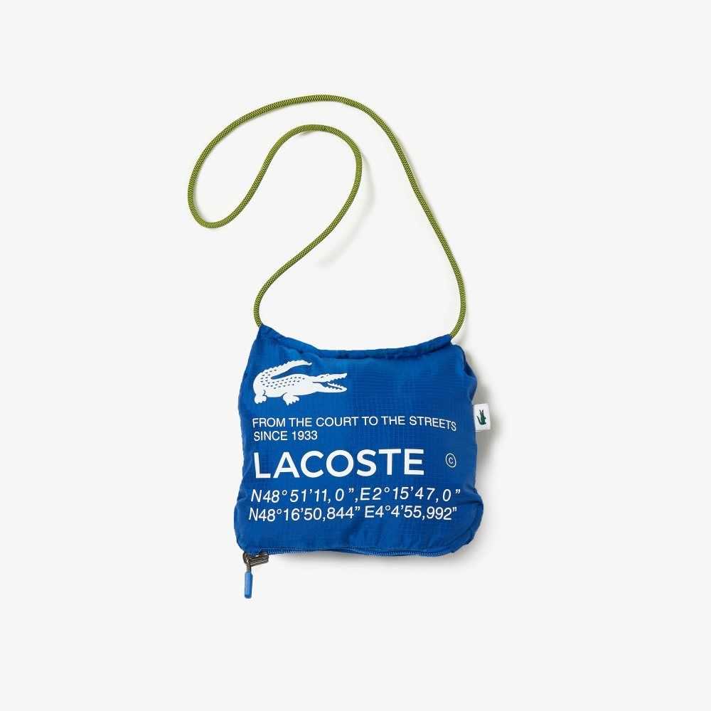 Blue Lacoste SPORT Packable Water-Repellent Jacket | QWOYNK-849