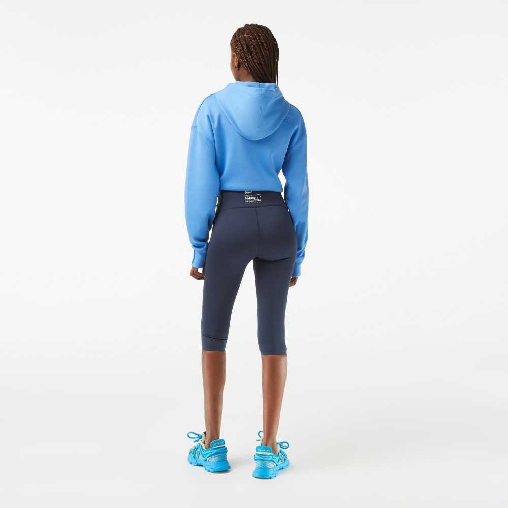 Blue Lacoste SPORT Plain Cropped Leggings | KBUCRY-184