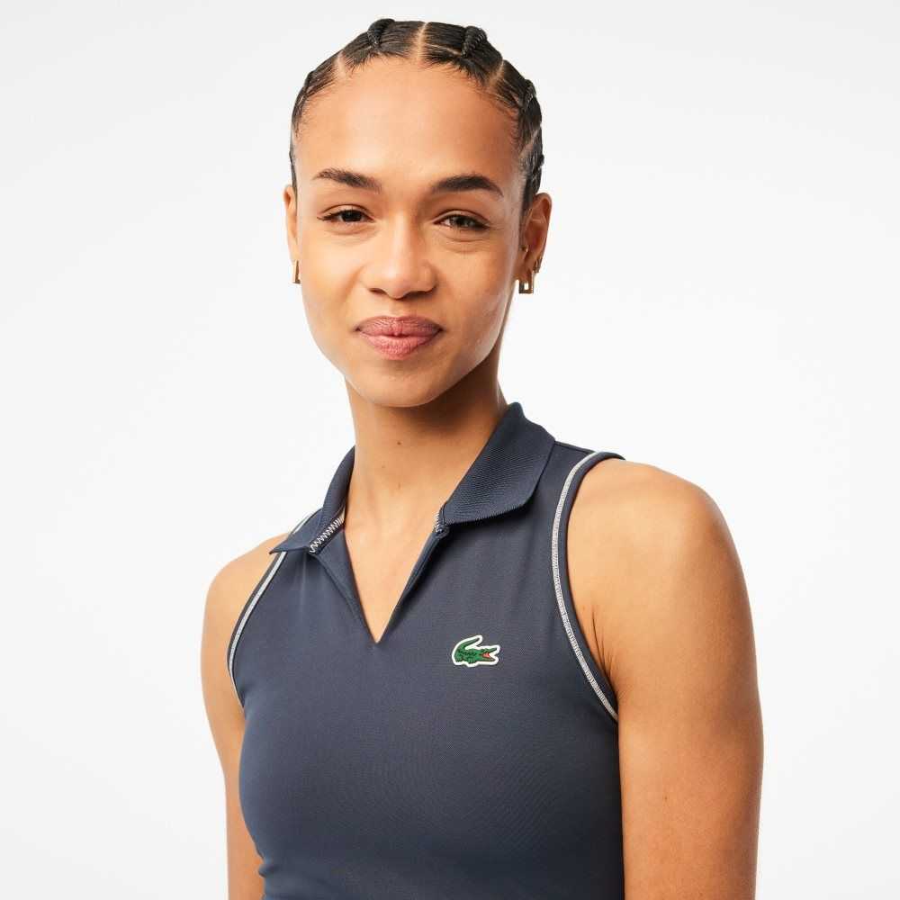 Blue Lacoste SPORT Polo-Style SPORTs Bra | LSADIB-640