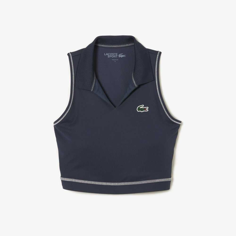 Blue Lacoste SPORT Polo-Style SPORTs Bra | LSADIB-640