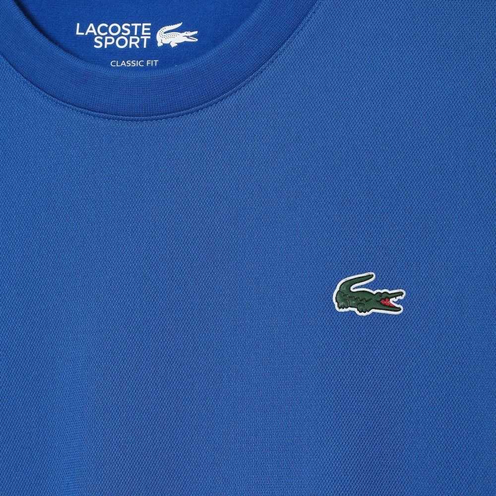 Blue Lacoste SPORT Printed Tennis Sweatshirt | PGNMDZ-795