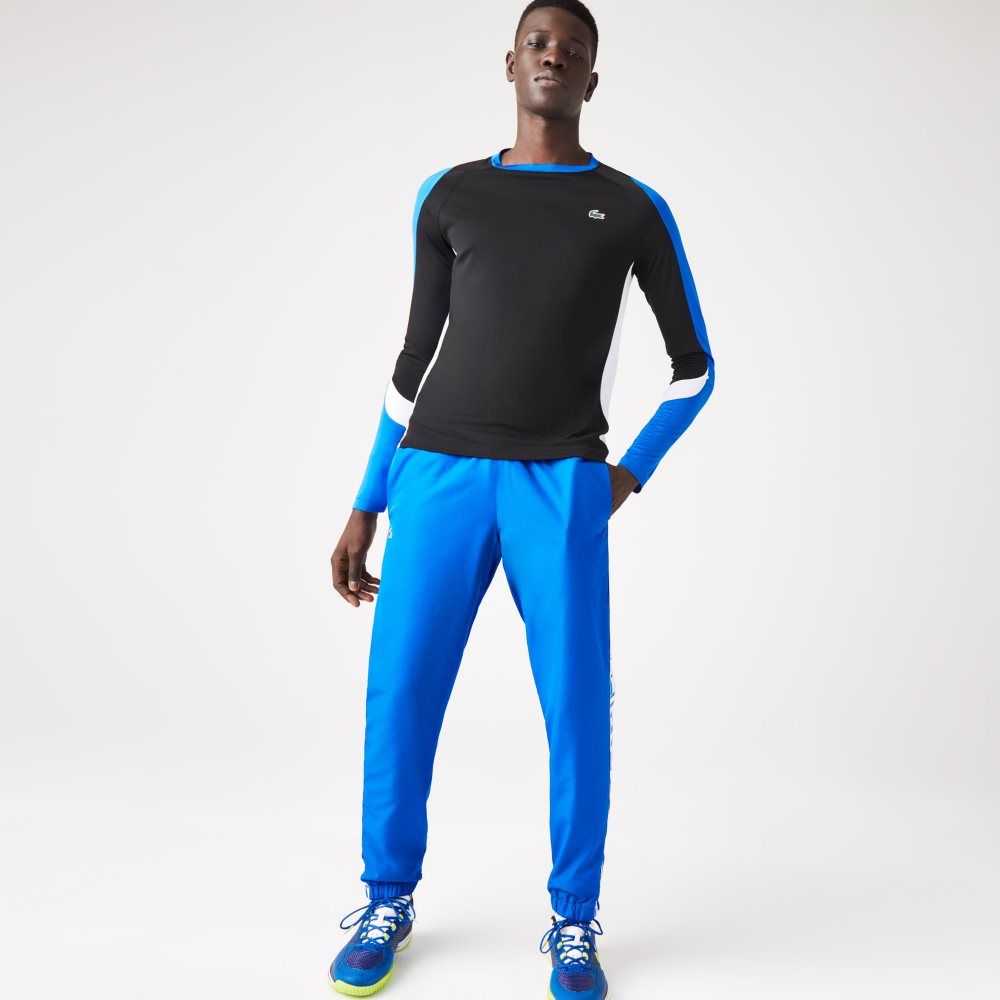 Blue Lacoste SPORT Side Prints Tennis Trackpants | TIERYW-052