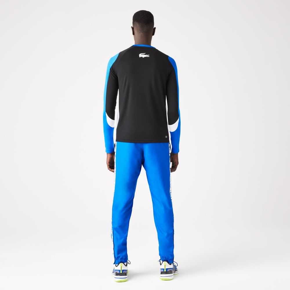 Blue Lacoste SPORT Side Prints Tennis Trackpants | TIERYW-052