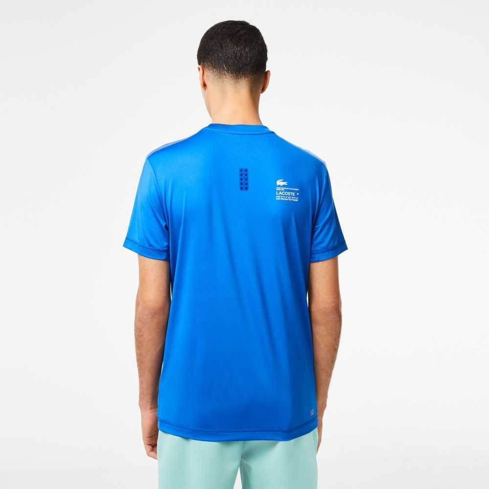 Blue Lacoste SPORT Slim Fit Stretch Jersey T-Shirt | UCPQLF-421