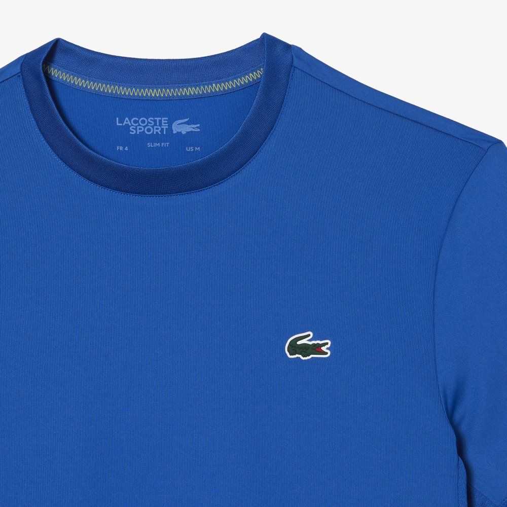 Blue Lacoste SPORT Slim Fit Stretch Jersey T-Shirt | UCPQLF-421