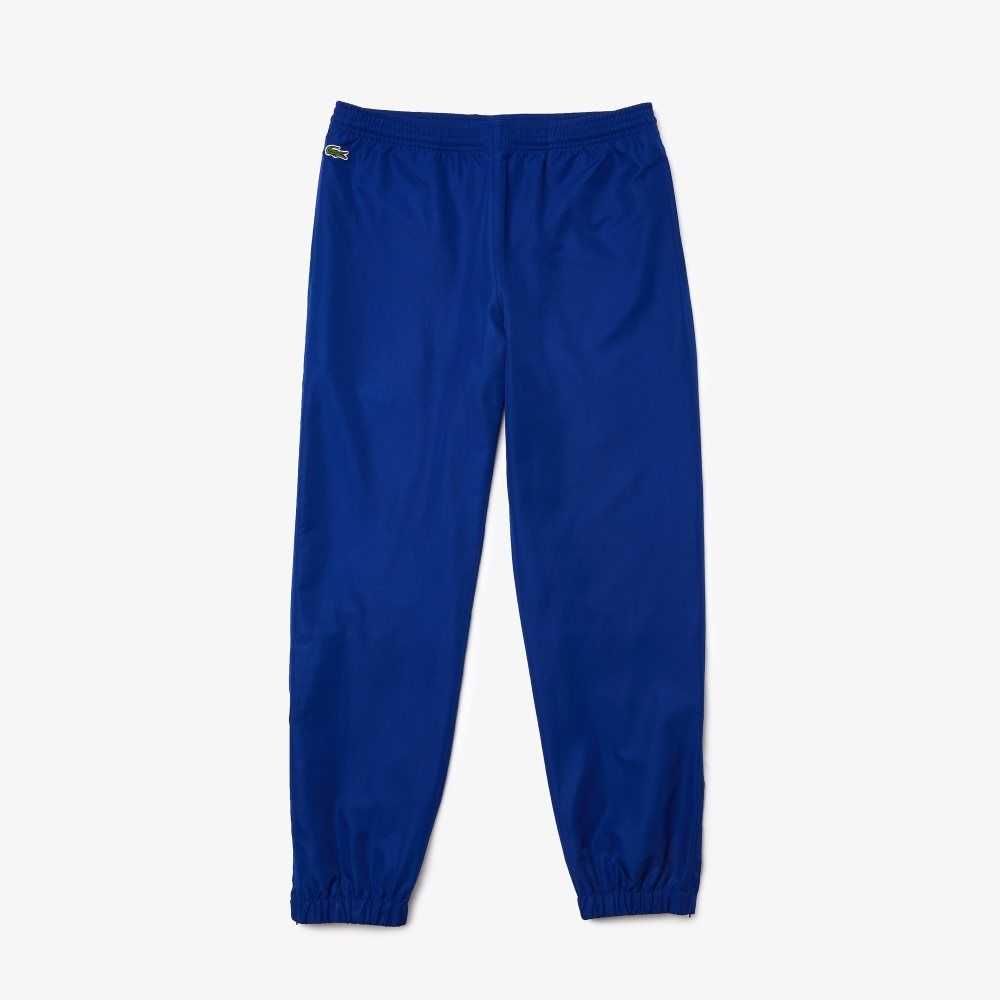 Blue Lacoste SPORT Tennis Diamond Weave Taffeta Trackpants | HMPOLT-782