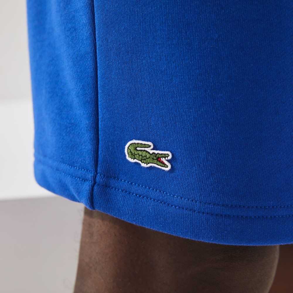 Blue Lacoste SPORT Tennis Fleece Shorts | BVPQRU-265