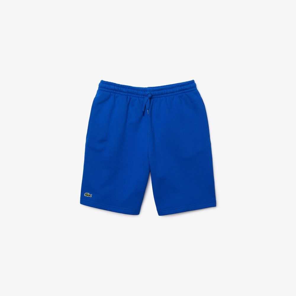 Blue Lacoste SPORT Tennis Fleece Shorts | BVPQRU-265