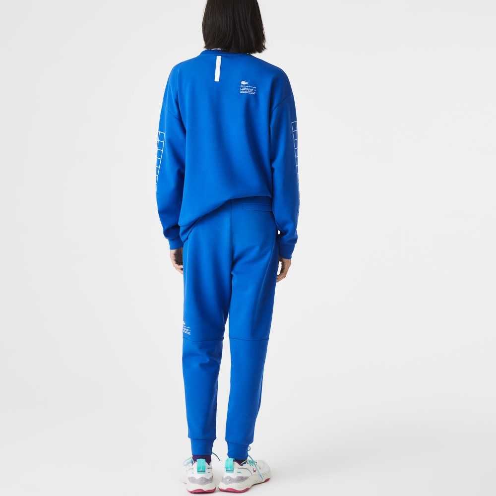 Blue Lacoste Slim Fit Branded Trackpants | EVLAYC-491