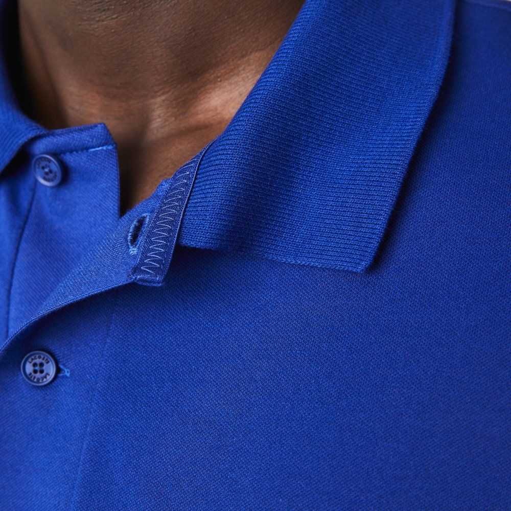 Blue Lacoste Slim Fit Organic Stretch Cotton Pique Polo | LZQNUG-538