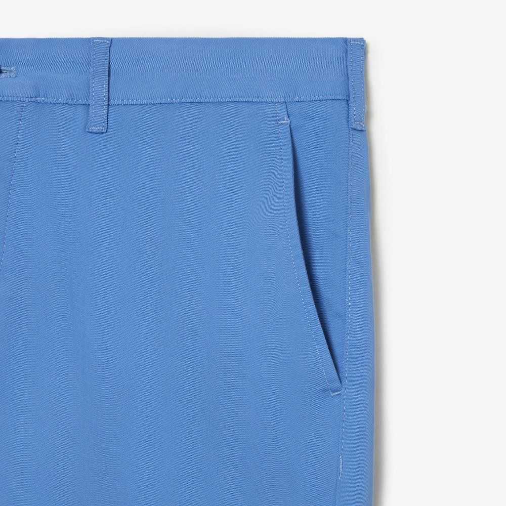 Blue Lacoste Slim Fit Stretch Cotton Bermuda Shorts | ITCYMD-695