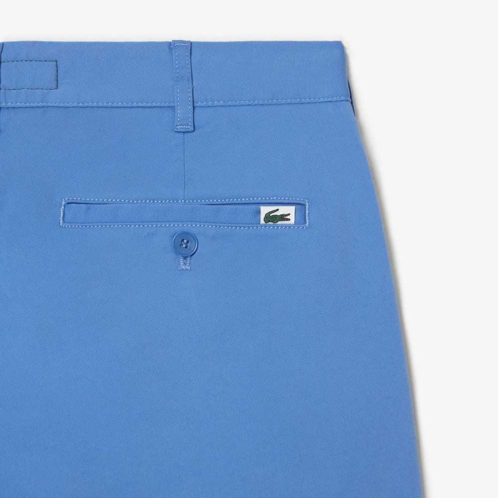 Blue Lacoste Slim Fit Stretch Cotton Bermuda Shorts | ITCYMD-695