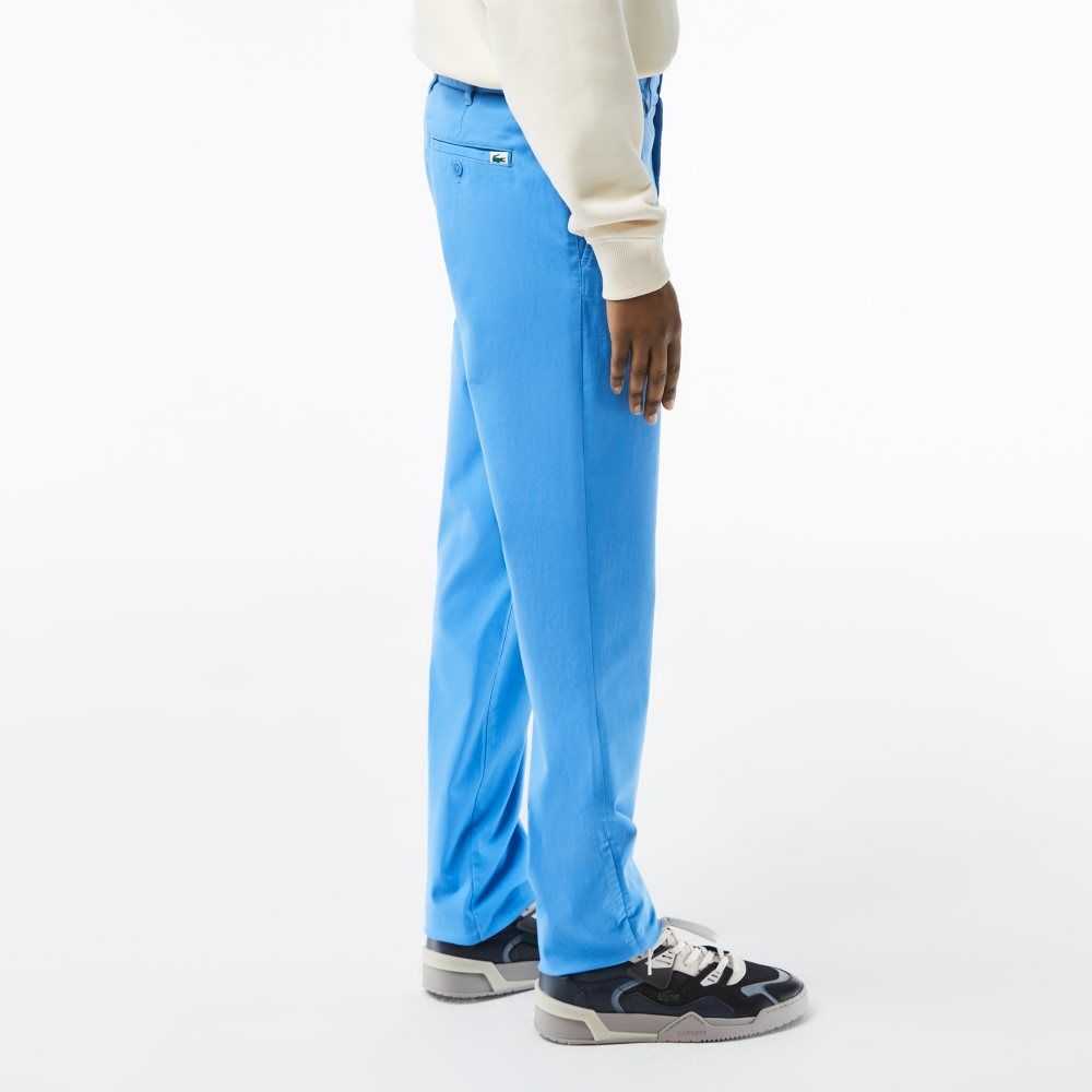 Blue Lacoste Slim Fit Stretch Cotton Pants | GYILUA-905