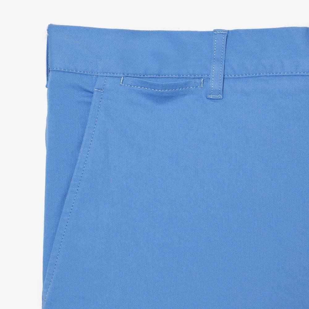 Blue Lacoste Slim Fit Stretch Cotton Pants | GYILUA-905