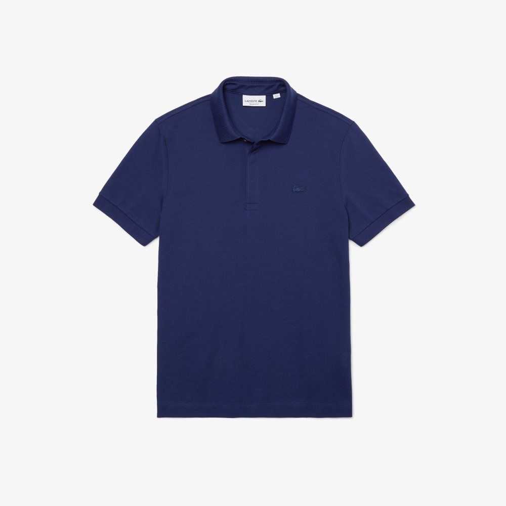 Blue Lacoste Smart Paris Polo Stretch Cotton | BKXTAV-876