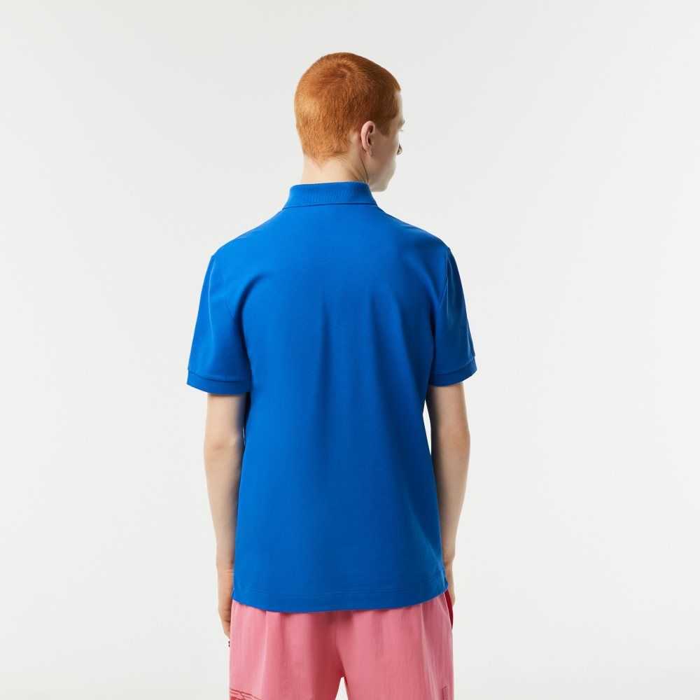 Blue Lacoste Smart Paris Polo Stretch Cotton | UNQWEA-618