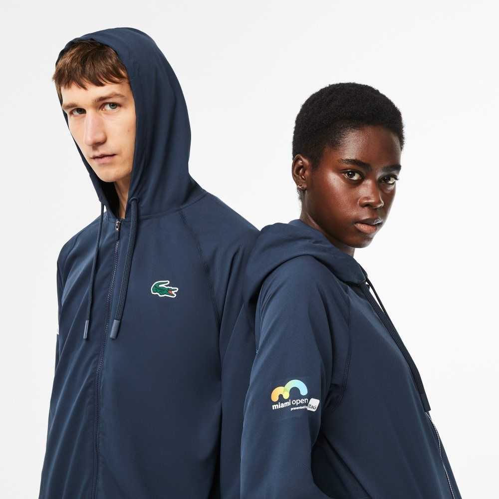 Blue Lacoste Sport Miami Open Edition Jacket | SWQEKT-163