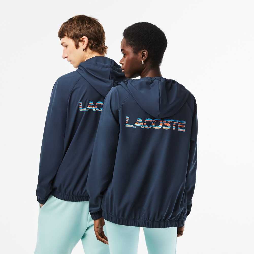 Blue Lacoste Sport Miami Open Edition Jacket | SWQEKT-163