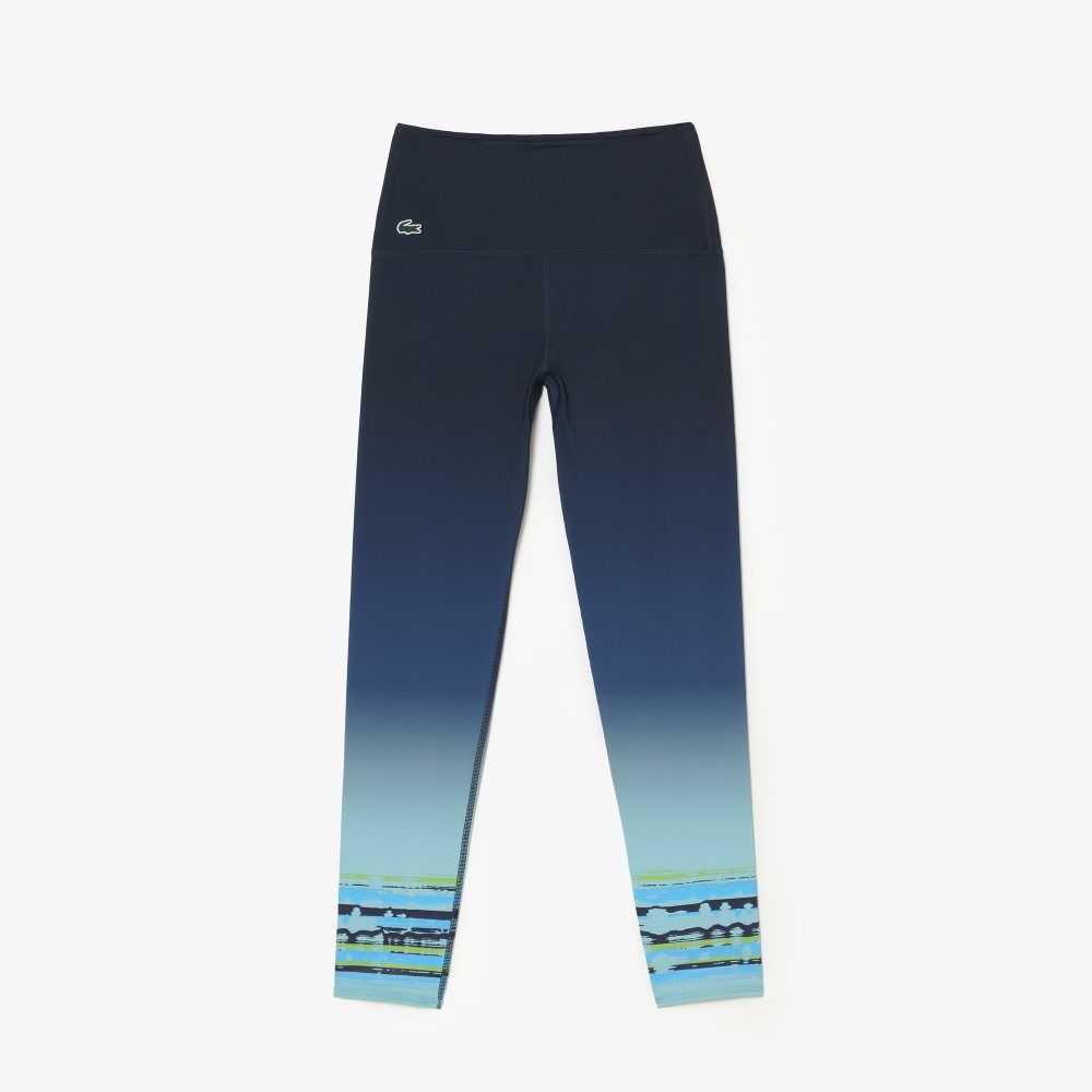 Blue Lacoste Sport Miami Open Edition Leggings | ZCANMU-753